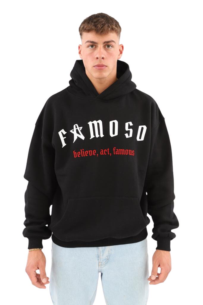 FAMOSO GRANDE BLACK - OVERSIZED HOODIE