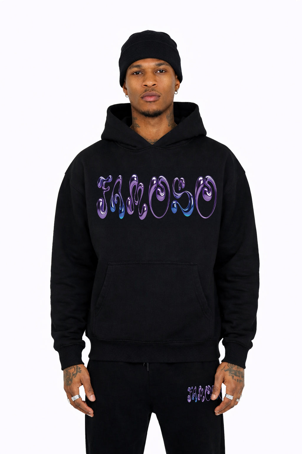 FAMOSO BUBBLE BLACK HOODIE