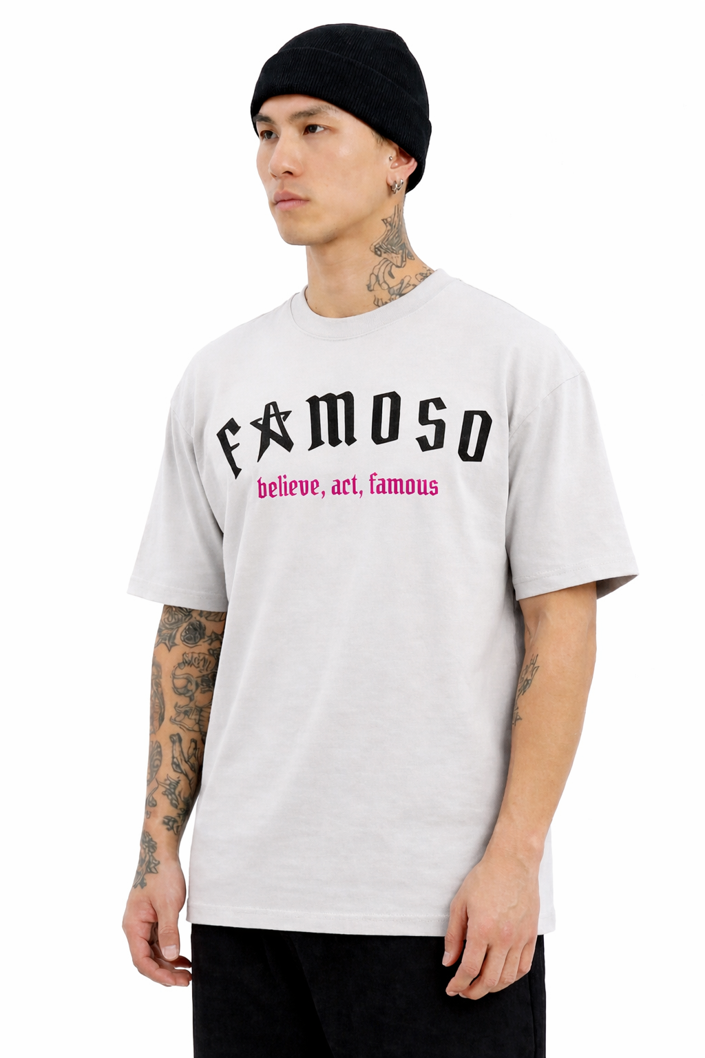 FAMOSO GRANDE GREY - OVERSIZED TEE