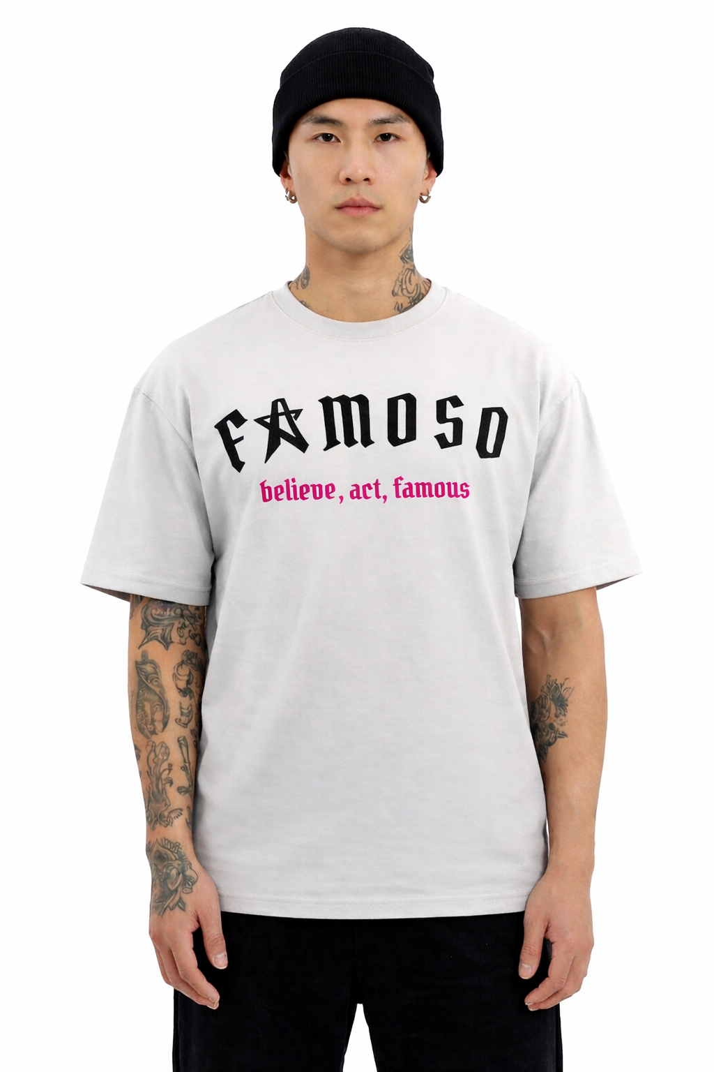FAMOSO GRANDE GREY - OVERSIZED TEE