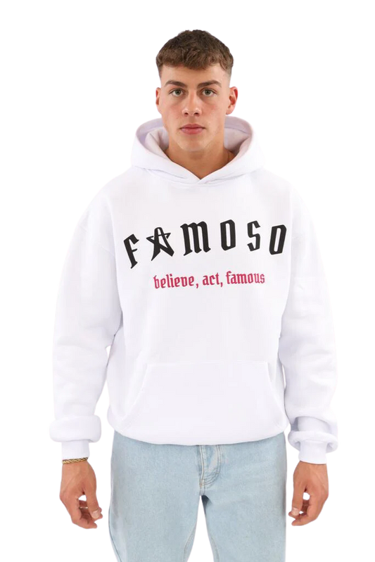 FAMOSO GRANDE WHITE - OVERSIZED HOODIE