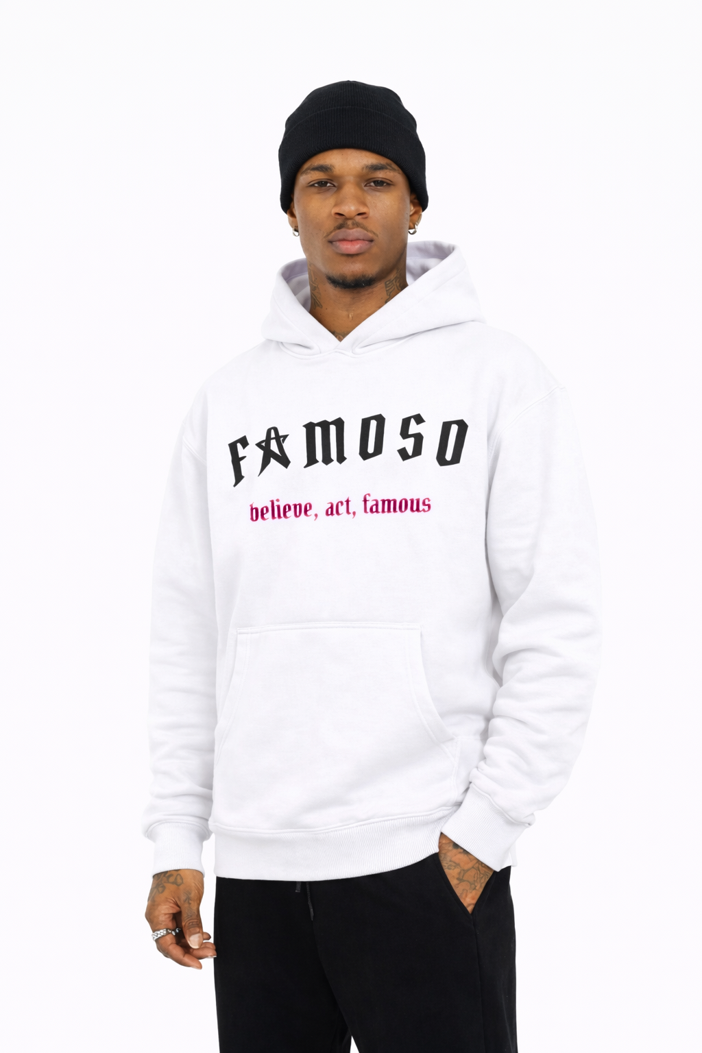FAMOSO GRANDE WHITE - OVERSIZED HOODIE