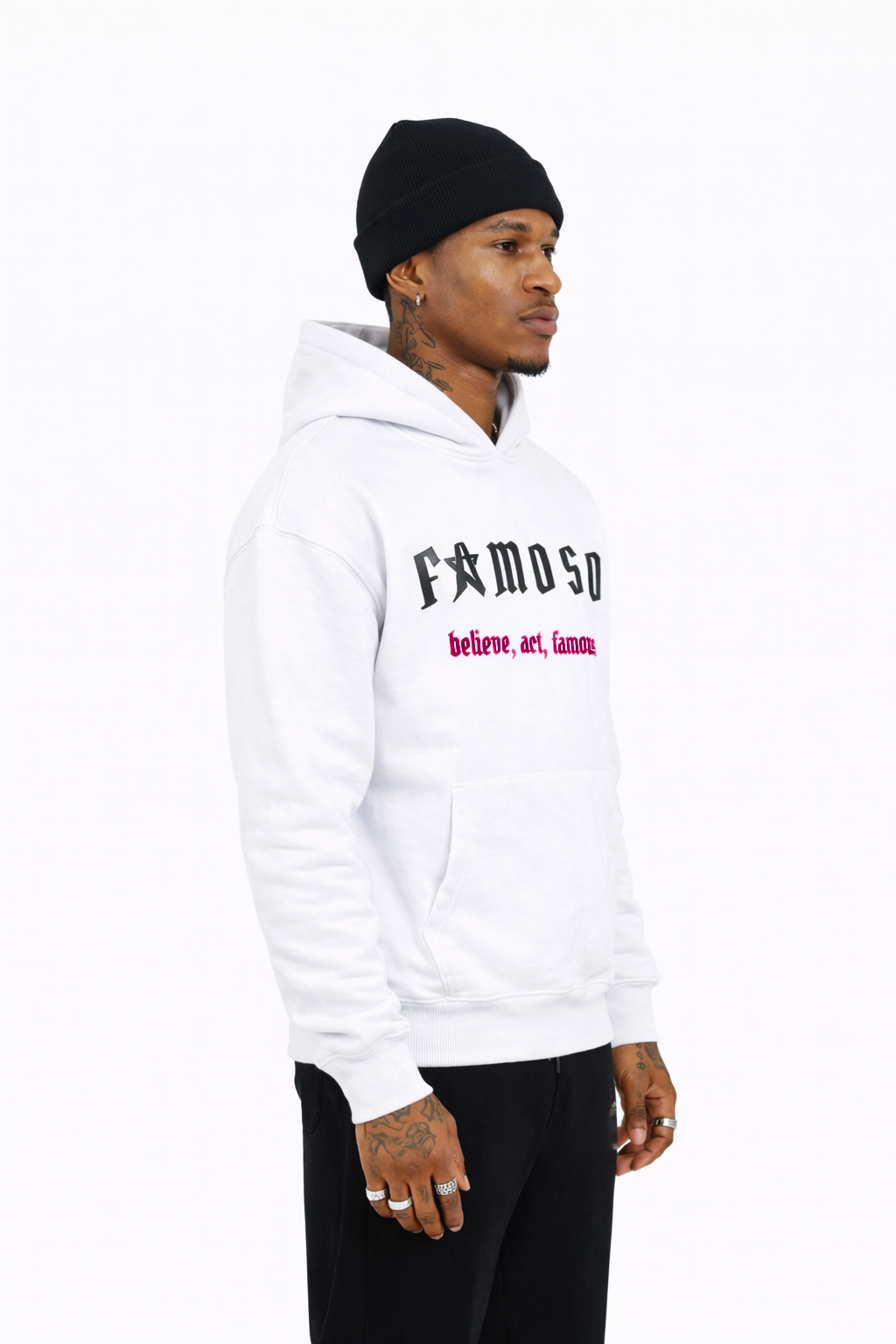FAMOSO GRANDE WHITE - OVERSIZED HOODIE