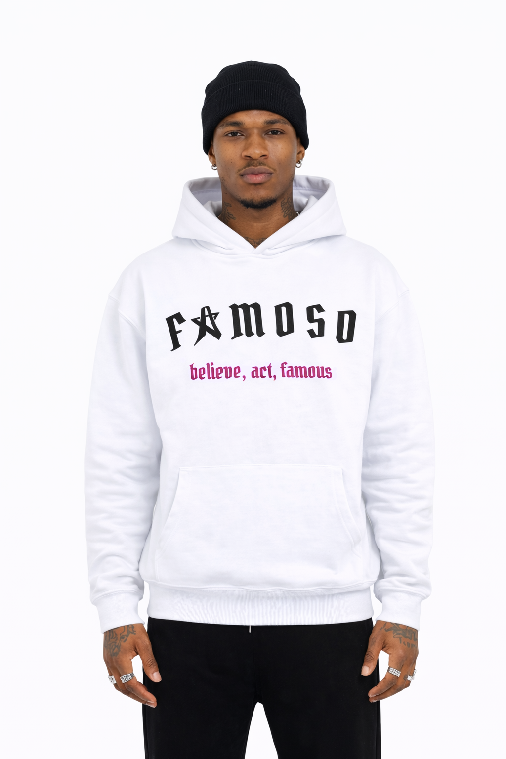 FAMOSO GRANDE WHITE - OVERSIZED HOODIE
