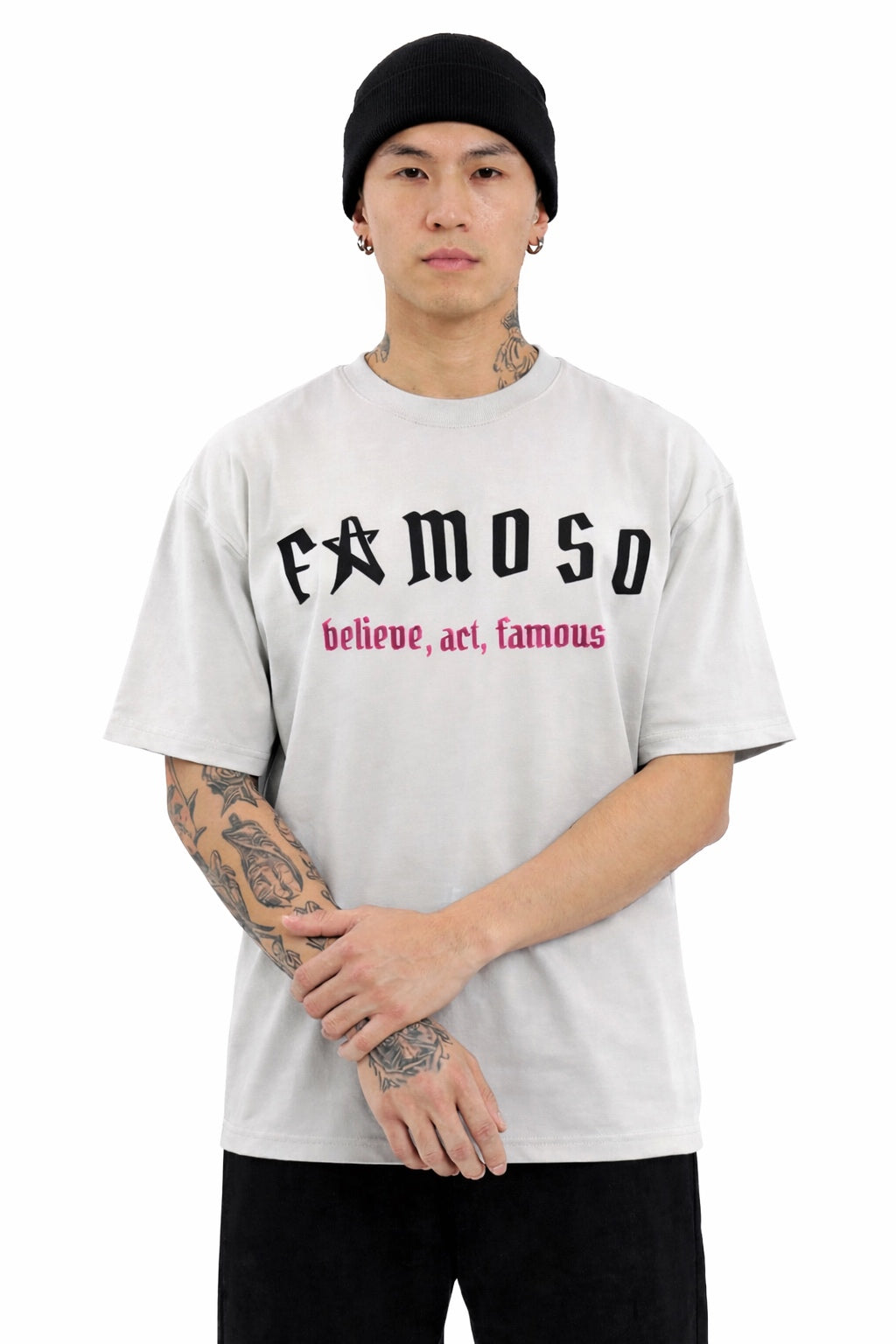FAMOSO GRANDE GREY - OVERSIZED TEE